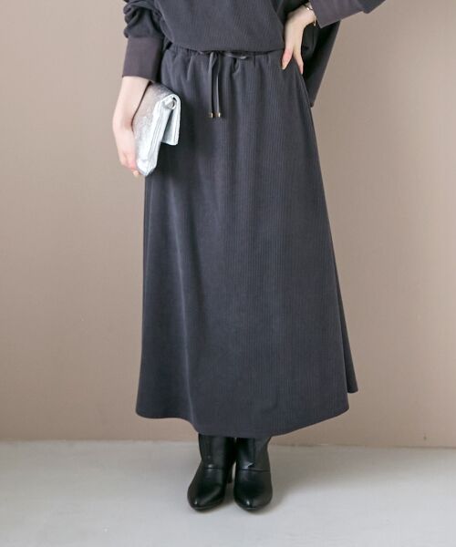 le.coeur blanc / ルクールブラン ロング・マキシ丈ワンピース | 《手洗い可能》カットコーデュロイ2WAYプル×スカートセット | 詳細11