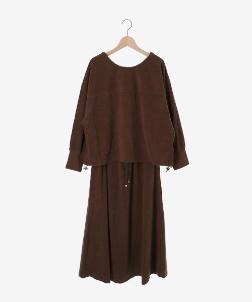 le.coeur blanc / ルクールブラン ロング・マキシ丈ワンピース | 《手洗い可能》カットコーデュロイ2WAYプル×スカートセット | 詳細17