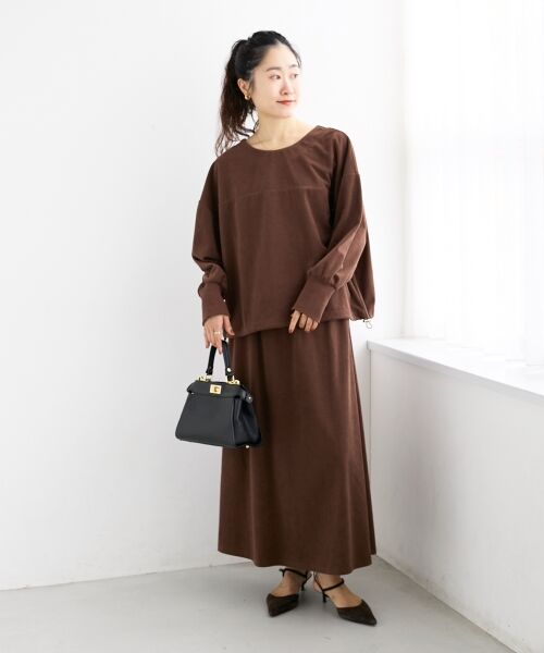 le.coeur blanc / ルクールブラン ロング・マキシ丈ワンピース | 《手洗い可能》カットコーデュロイ2WAYプル×スカートセット | 詳細18