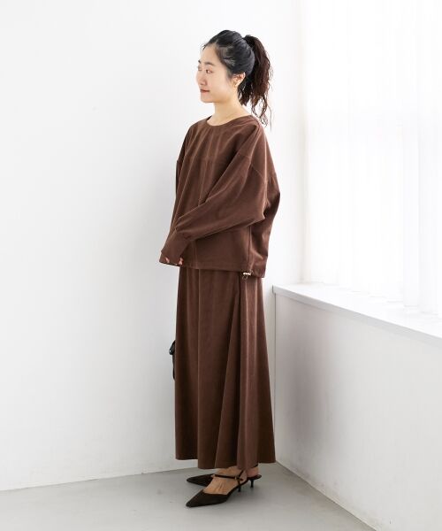 le.coeur blanc / ルクールブラン ロング・マキシ丈ワンピース | 《手洗い可能》カットコーデュロイ2WAYプル×スカートセット | 詳細21