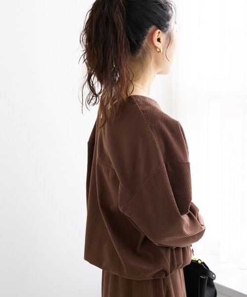 le.coeur blanc / ルクールブラン ロング・マキシ丈ワンピース | 《手洗い可能》カットコーデュロイ2WAYプル×スカートセット | 詳細25