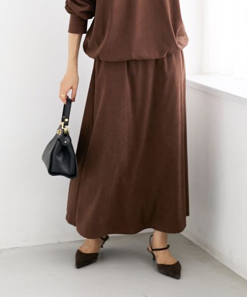 le.coeur blanc / ルクールブラン ロング・マキシ丈ワンピース | 《手洗い可能》カットコーデュロイ2WAYプル×スカートセット | 詳細28