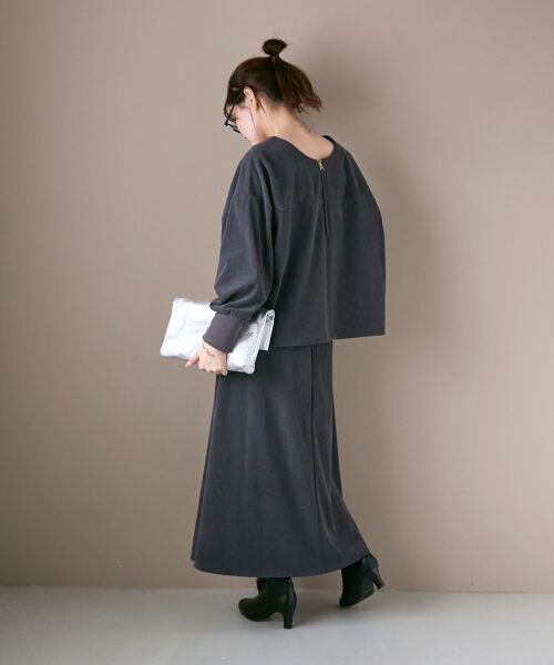 le.coeur blanc / ルクールブラン ロング・マキシ丈ワンピース | 《手洗い可能》カットコーデュロイ2WAYプル×スカートセット | 詳細4