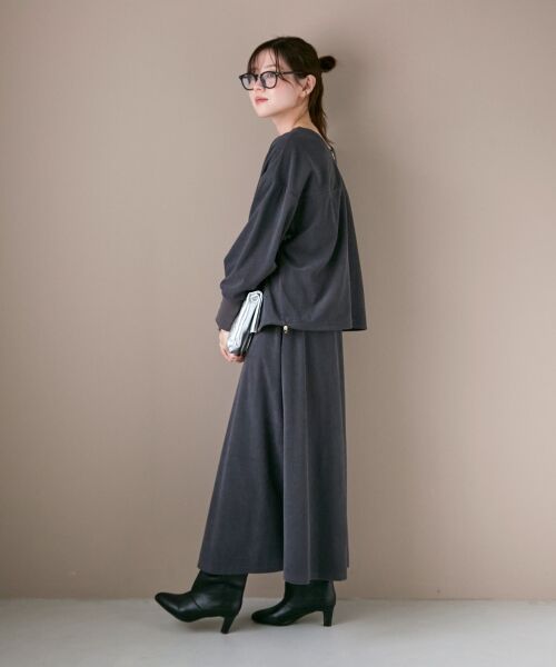 le.coeur blanc / ルクールブラン ロング・マキシ丈ワンピース | 《手洗い可能》カットコーデュロイ2WAYプル×スカートセット | 詳細5