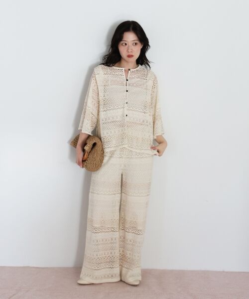 le.coeur blanc / ルクールブラン シャツ・ブラウス | Fanakaレースキリカエブラウス | 詳細11