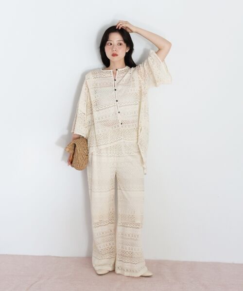 le.coeur blanc / ルクールブラン シャツ・ブラウス | Fanakaレースキリカエブラウス | 詳細12