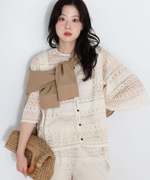 le.coeur blanc / ルクールブラン シャツ・ブラウス | Fanakaレースキリカエブラウス | 詳細2