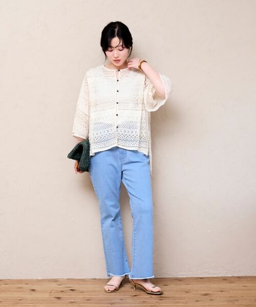 le.coeur blanc / ルクールブラン シャツ・ブラウス | Fanakaレースキリカエブラウス | 詳細21
