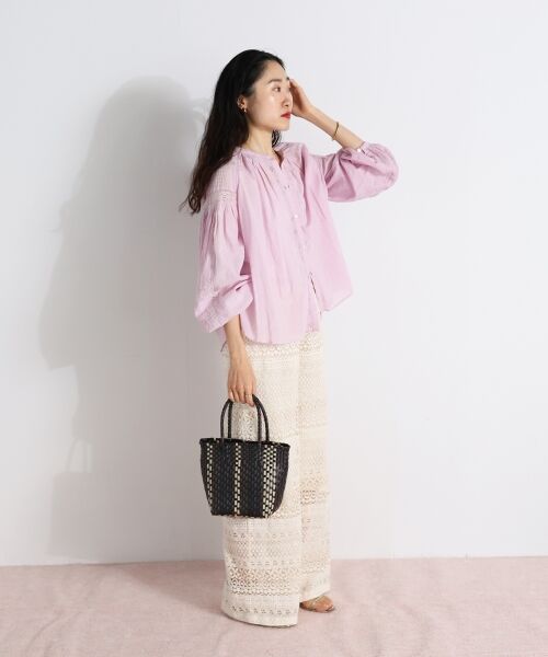 le.coeur blanc / ルクールブラン シャツ・ブラウス | Fanakaコットンレーヨンレースブラウス | 詳細10