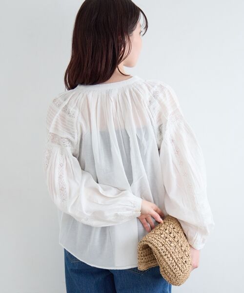le.coeur blanc / ルクールブラン シャツ・ブラウス | Fanakaコットンレーヨンレースブラウス | 詳細18