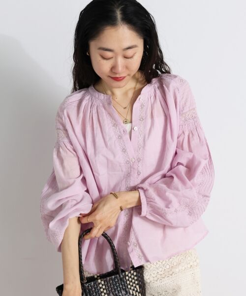 le.coeur blanc / ルクールブラン シャツ・ブラウス | Fanakaコットンレーヨンレースブラウス | 詳細2