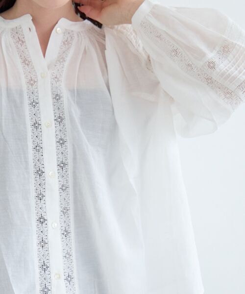 le.coeur blanc / ルクールブラン シャツ・ブラウス | Fanakaコットンレーヨンレースブラウス | 詳細21
