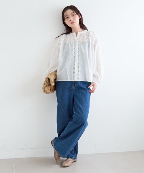 le.coeur blanc / ルクールブラン シャツ・ブラウス | Fanakaコットンレーヨンレースブラウス | 詳細22