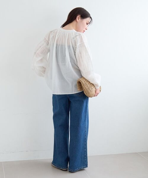 le.coeur blanc / ルクールブラン シャツ・ブラウス | Fanakaコットンレーヨンレースブラウス | 詳細24