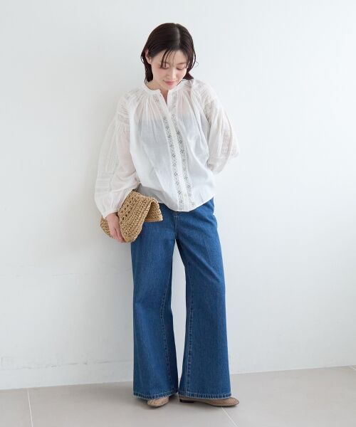 le.coeur blanc / ルクールブラン シャツ・ブラウス | Fanakaコットンレーヨンレースブラウス | 詳細26