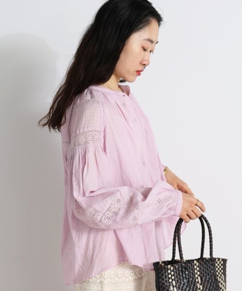 le.coeur blanc / ルクールブラン シャツ・ブラウス | Fanakaコットンレーヨンレースブラウス | 詳細3