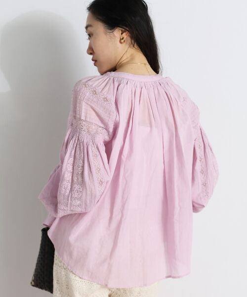 le.coeur blanc / ルクールブラン シャツ・ブラウス | Fanakaコットンレーヨンレースブラウス | 詳細4