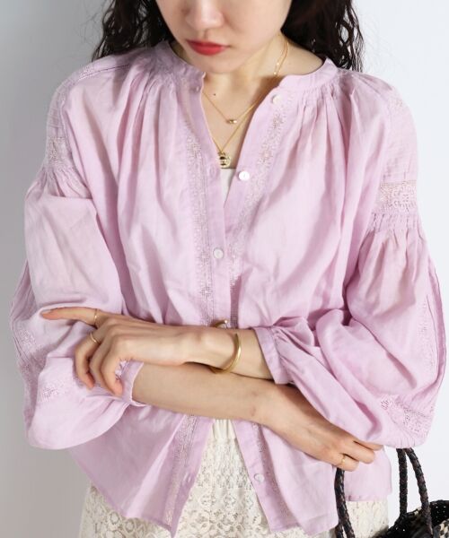 le.coeur blanc / ルクールブラン シャツ・ブラウス | Fanakaコットンレーヨンレースブラウス | 詳細6