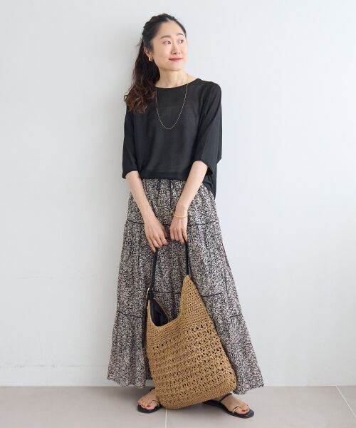 le.coeur blanc / ルクールブラン ロング・マキシ丈スカート | Fanaka別注フラワー柄スカート | 詳細23