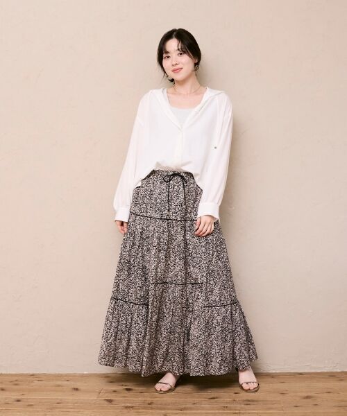 le.coeur blanc / ルクールブラン ロング・マキシ丈スカート | Fanaka別注フラワー柄スカート | 詳細5