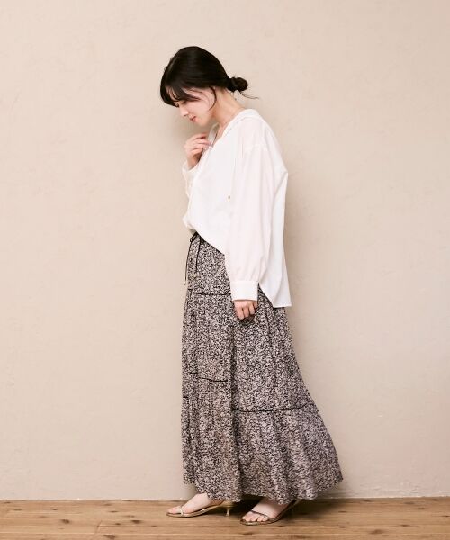 le.coeur blanc / ルクールブラン ロング・マキシ丈スカート | Fanaka別注フラワー柄スカート | 詳細7