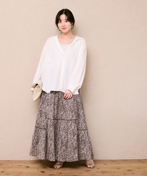 le.coeur blanc / ルクールブラン ロング・マキシ丈スカート | Fanaka別注フラワー柄スカート | 詳細8