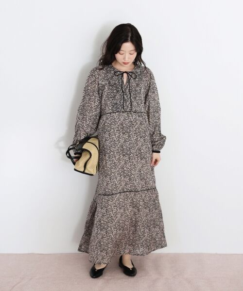 le.coeur blanc / ルクールブラン ロング・マキシ丈ワンピース | Fanaka別注フラワー柄ワンピース | 詳細3