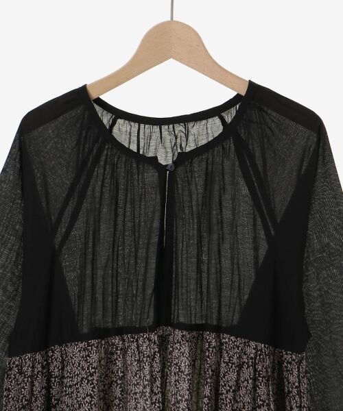 le.coeur blanc / ルクールブラン ロング・マキシ丈ワンピース | Fanakaリーフ柄キリカエワンピース | 詳細12