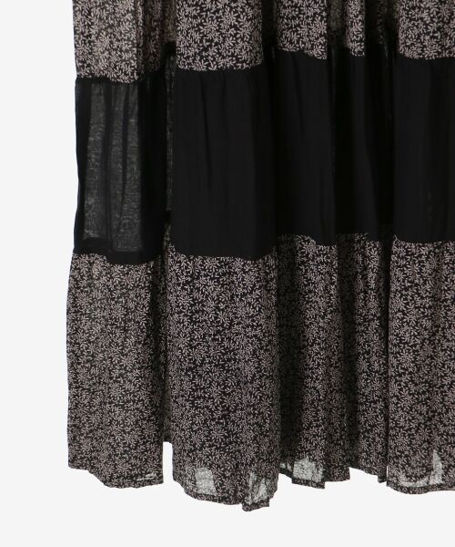 le.coeur blanc / ルクールブラン ロング・マキシ丈ワンピース | Fanakaリーフ柄キリカエワンピース | 詳細14