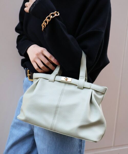 le.coeur blanc / ルクールブラン トートバッグ | ベルトデザイントートバッグ（ミント）