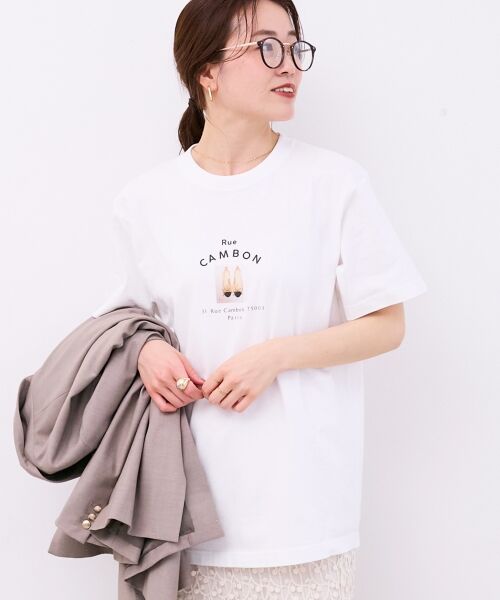 le.coeur blanc / ルクールブラン Tシャツ | 《一部店舗WEB限定》Rue CAMBON TEE | 詳細3