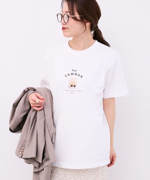 le.coeur blanc / ルクールブラン Tシャツ | 《一部店舗WEB限定》Rue CAMBON TEE | 詳細7