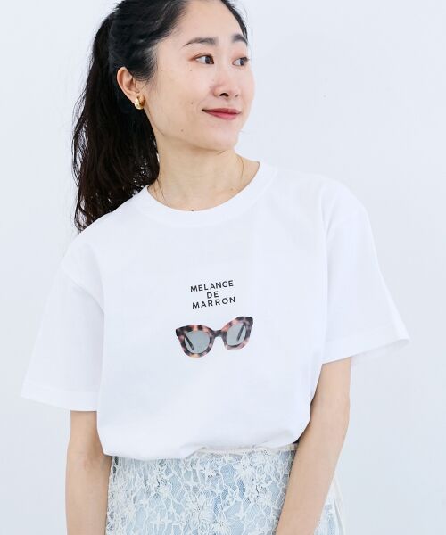 le.coeur blanc / ルクールブラン Tシャツ | 《一部店舗WEB限定》MELANGE DE MARRON TEE | 詳細5