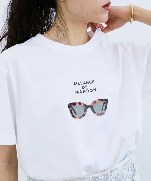 le.coeur blanc / ルクールブラン Tシャツ | 《一部店舗WEB限定》MELANGE DE MARRON TEE | 詳細6