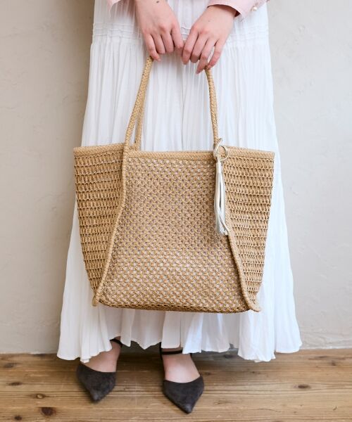 le.coeur blanc / ルクールブラン トートバッグ | 透かし編みペーパートート | 詳細8