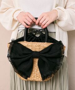 le.coeur blanc / ルクールブラン トートバッグ | リボン付きバケツ型トートバック