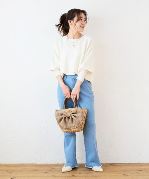 le.coeur blanc / ルクールブラン トートバッグ | リボン付きバケツ型トートバック | 詳細12