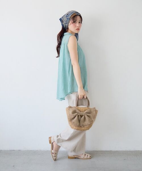 le.coeur blanc / ルクールブラン トートバッグ | リボン付きバケツ型トートバック | 詳細2