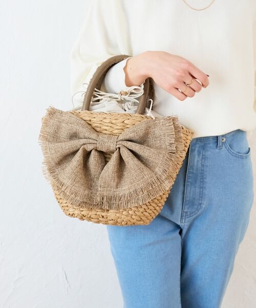 le.coeur blanc / ルクールブラン トートバッグ | リボン付きバケツ型トートバック | 詳細3