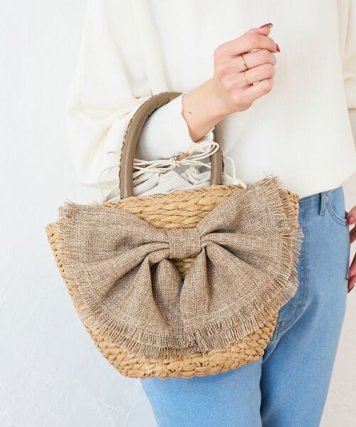 le.coeur blanc / ルクールブラン トートバッグ | リボン付きバケツ型トートバック | 詳細4