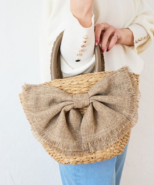 le.coeur blanc / ルクールブラン トートバッグ | リボン付きバケツ型トートバック | 詳細7