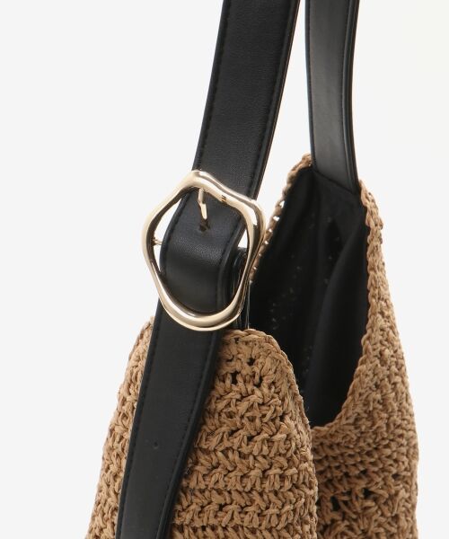le.coeur blanc / ルクールブラン トートバッグ | バックル付き透かし編みペーパーバッグ | 詳細17