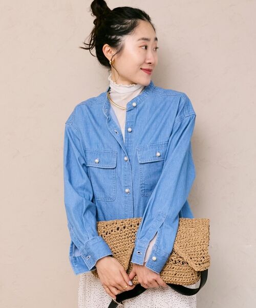 le.coeur blanc / ルクールブラン トートバッグ | バックル付き透かし編みペーパーバッグ | 詳細5