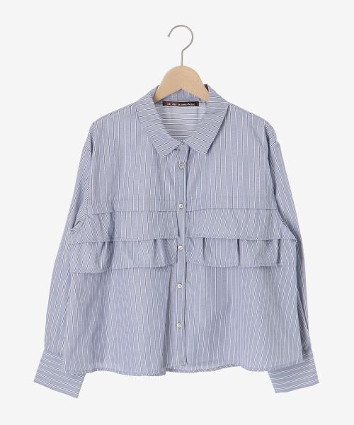 le.coeur blanc / ルクールブラン シャツ・ブラウス | 《WEB・一部店舗限定》AL ストライプフロントフリルブラウス | 詳細1