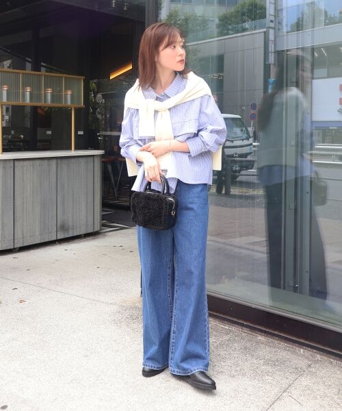 le.coeur blanc / ルクールブラン シャツ・ブラウス | 《WEB・一部店舗限定》AL ストライプフロントフリルブラウス | 詳細10