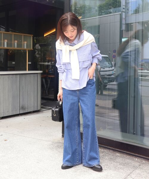 le.coeur blanc / ルクールブラン シャツ・ブラウス | 《WEB・一部店舗限定》AL ストライプフロントフリルブラウス | 詳細11