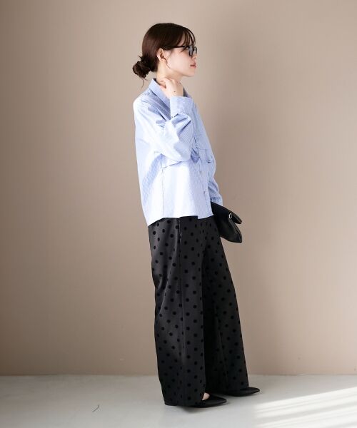 le.coeur blanc / ルクールブラン シャツ・ブラウス | 《WEB・一部店舗限定》AL ストライプフロントフリルブラウス | 詳細18