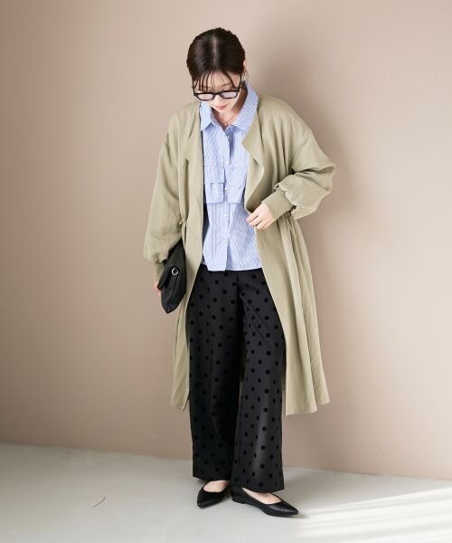 le.coeur blanc / ルクールブラン シャツ・ブラウス | 《WEB・一部店舗限定》AL ストライプフロントフリルブラウス | 詳細20