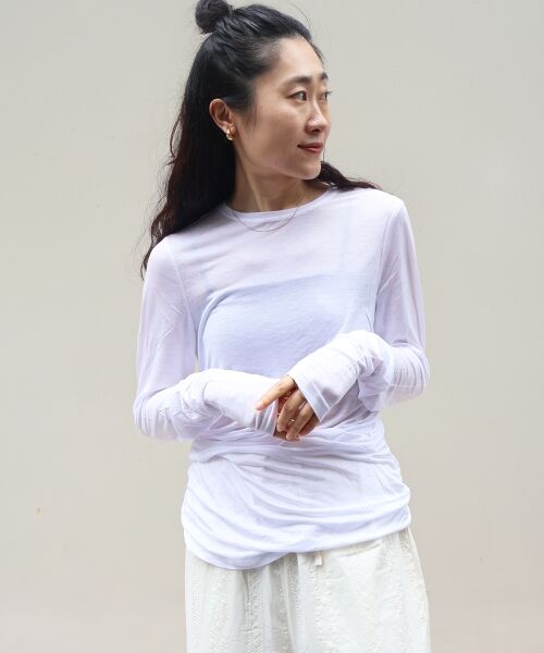 le.coeur blanc / ルクールブラン カットソー | 《手洗い可能》vaneumシアーカットソートップス | 詳細11