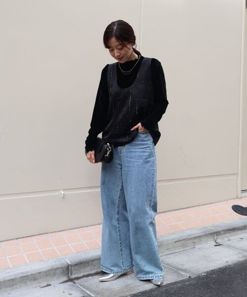 le.coeur blanc / ルクールブラン ベスト | vaneum2wayサテンベスト | 詳細11